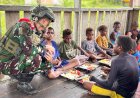 Satgas Pamtas Mobile Yonif 733/Masariku Hadirkan Senyum Anak Papua Lewat Program “Masariku Peduli Gizi"